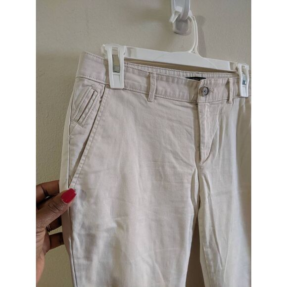Banana Republic Slim Fit Chino Pants Women’s Size 4 Beige Khaki Stretch Cotton - Picture 11 of 11